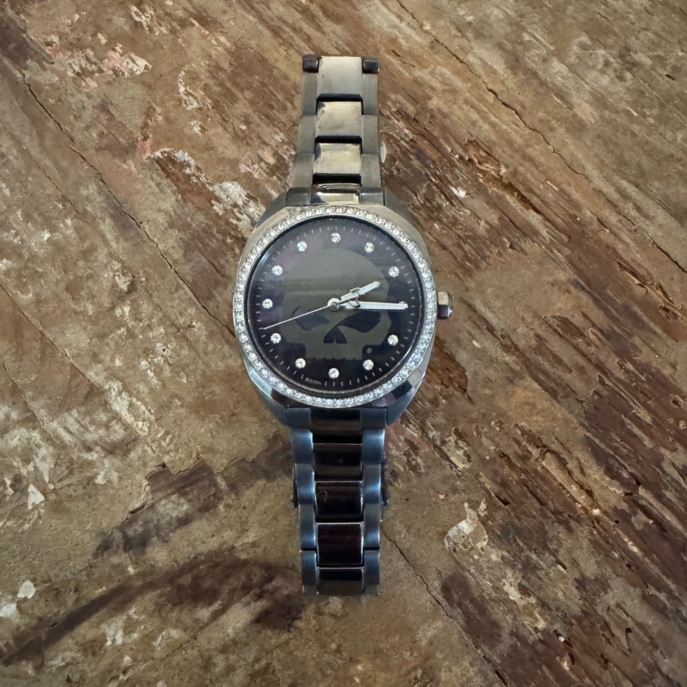 Bulova Harley Davidson Crystal Rock Sparkles Women’s Watch